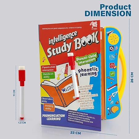 Intelligence Book Sound Book for Children, English Letters & Words Learning Book, Fun Educational Toys