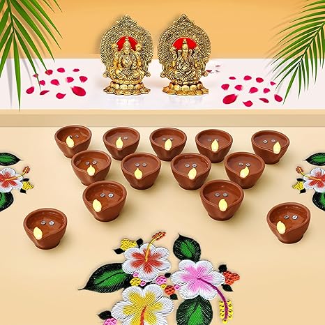 LED Light Water Sensor Diyas Plastic with, Ambient Lights, (Pack of 6/12/18/24)